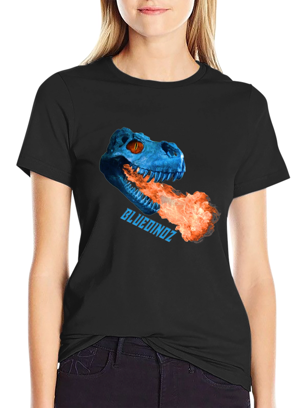 Blue Dinoz Fire-Breathing T-Shirt