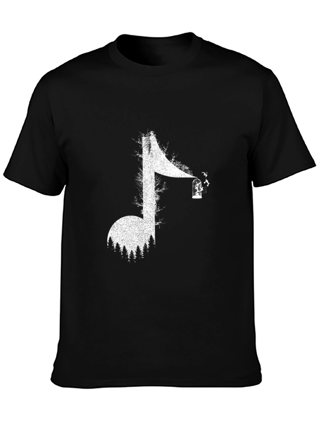 Music Note Forest T-Shirt - Unique Graphic Tee