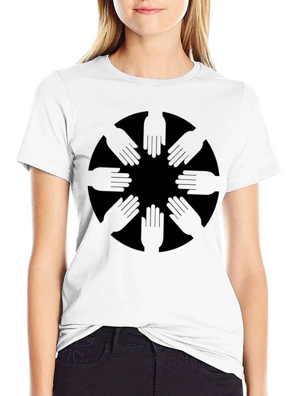 Symbolic Hands Graphic Tee - Soft Cotton T-Shirt