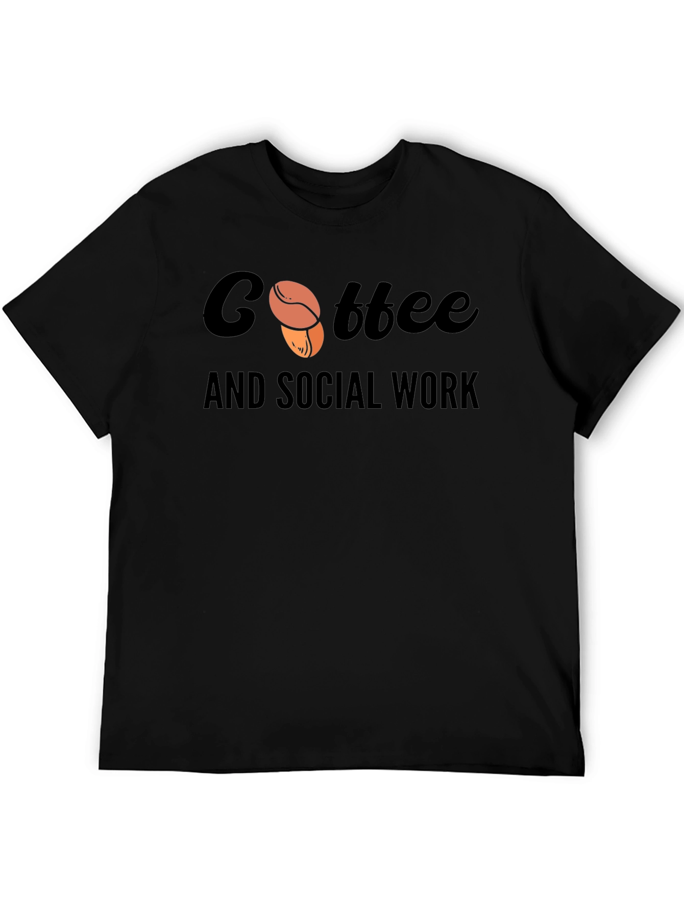 Coffee and Social Work Black T-Shirt
