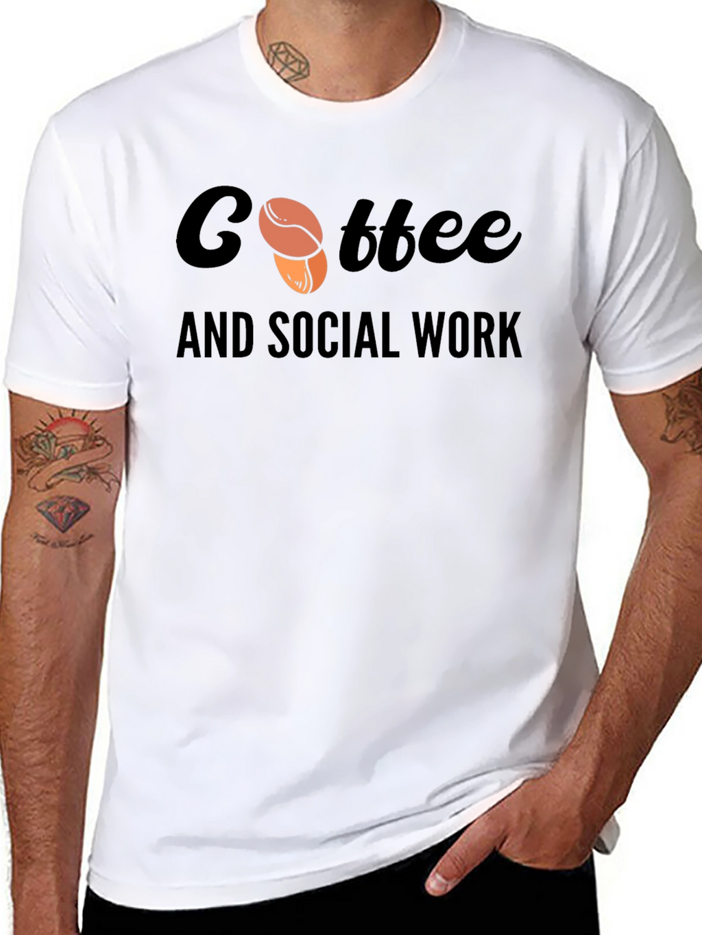 Coffee and Social Work Black T-Shirt