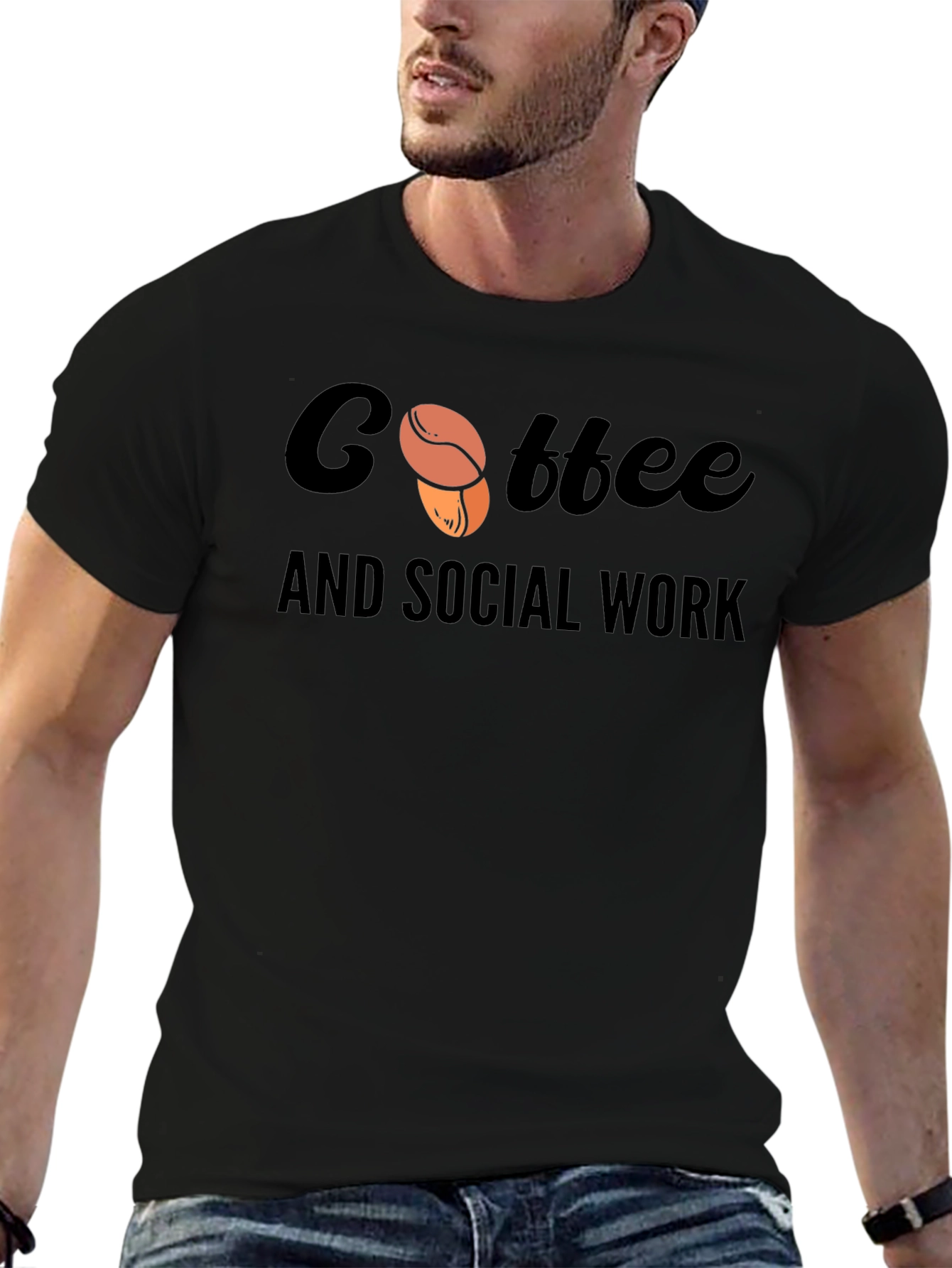 Coffee and Social Work Black T-Shirt