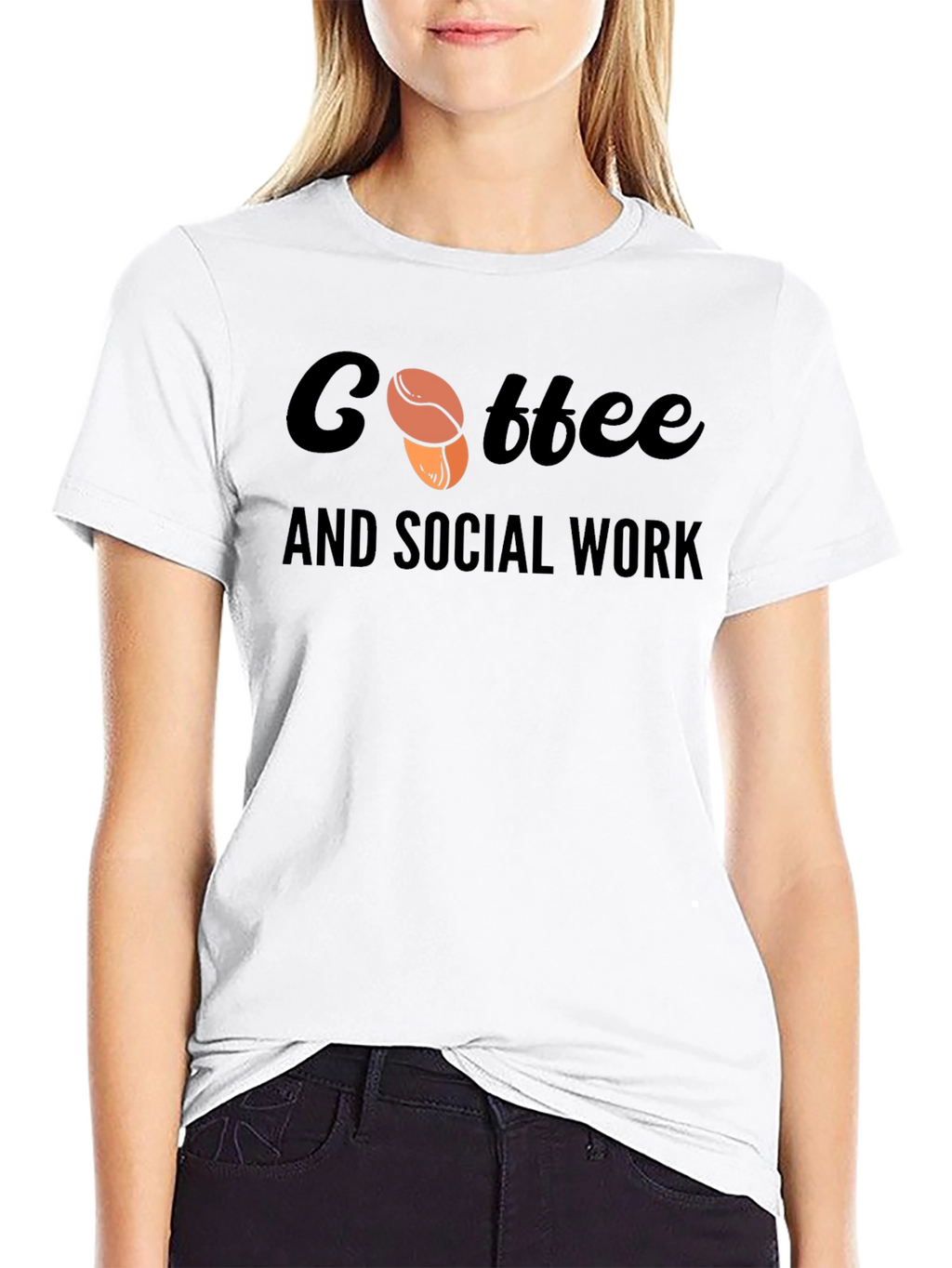 Coffee and Social Work Black T-Shirt