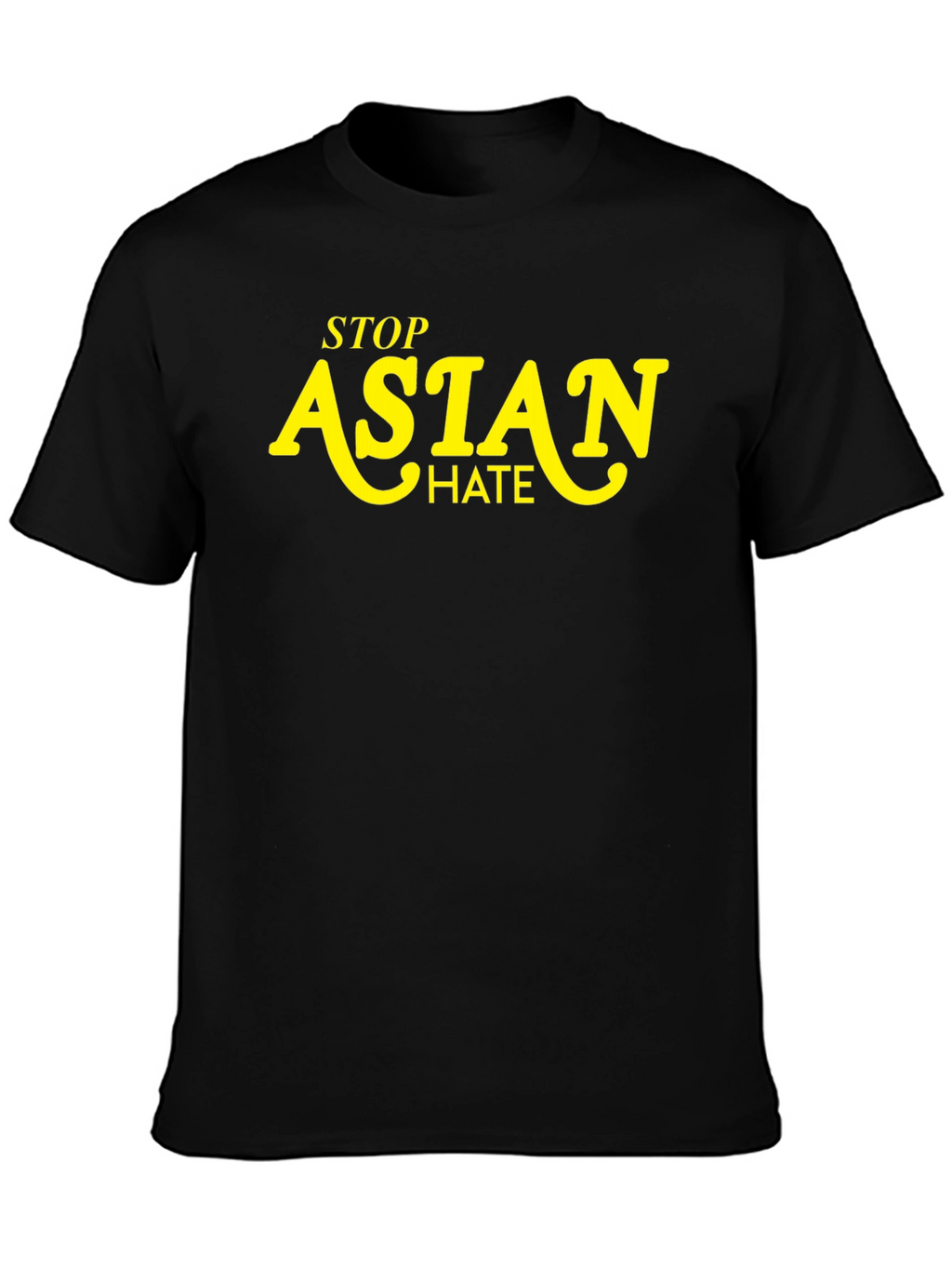 Stop Asian Hate Graphic T-Shirt - Black