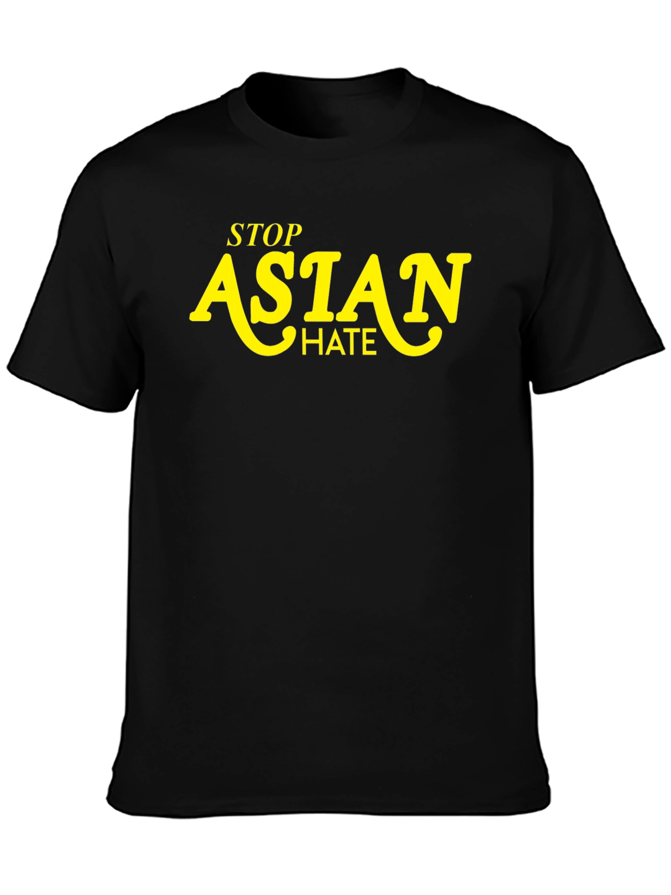 Stop Asian Hate Graphic T-Shirt - Black