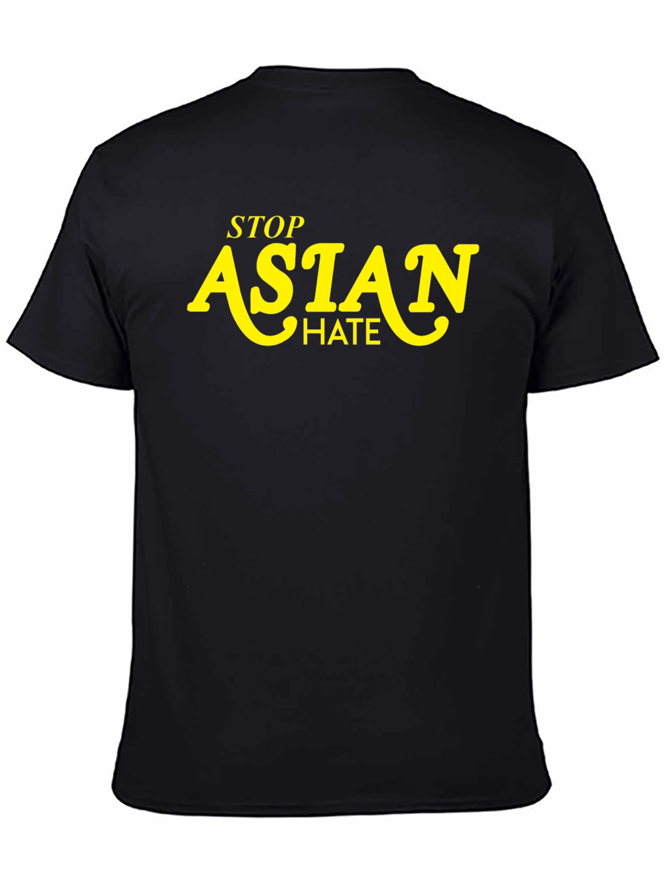Stop Asian Hate Graphic T-Shirt - Black