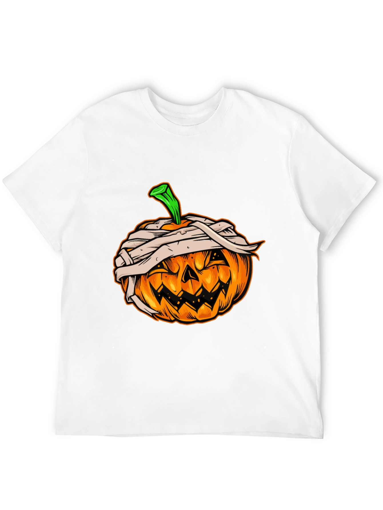 Halloween Pumpkin Mummy Graphic Tee
