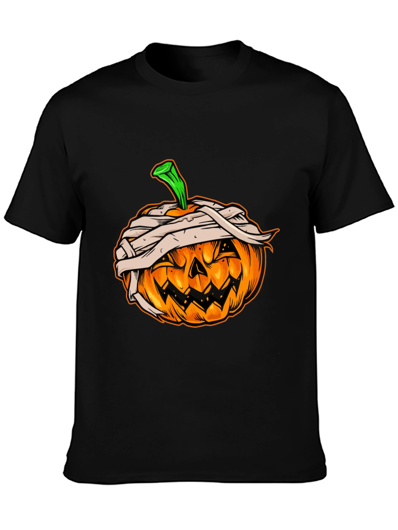 Halloween Pumpkin Mummy Graphic Tee