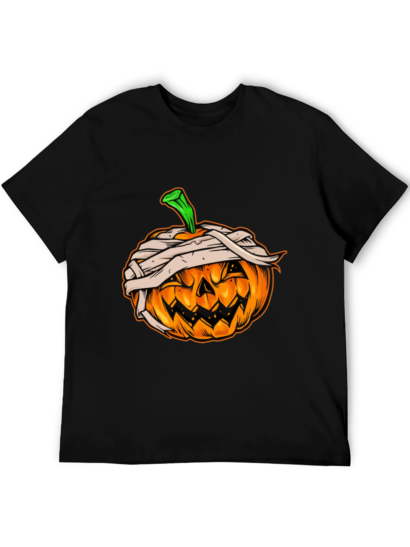 Halloween Pumpkin Mummy Graphic Tee