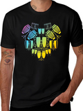 Rainbow Drum Heart T-Shirt
