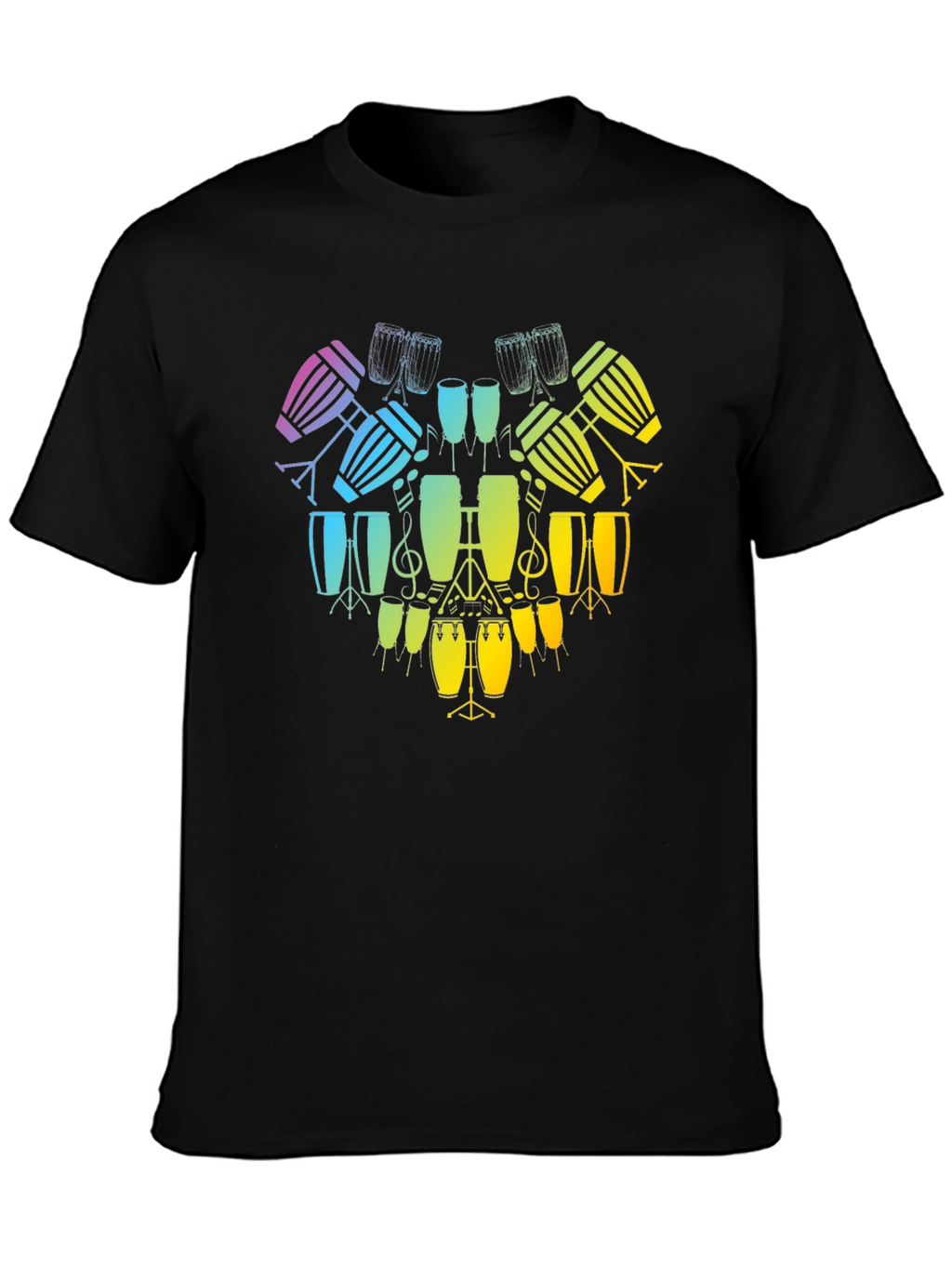 Rainbow Drum Heart T-Shirt