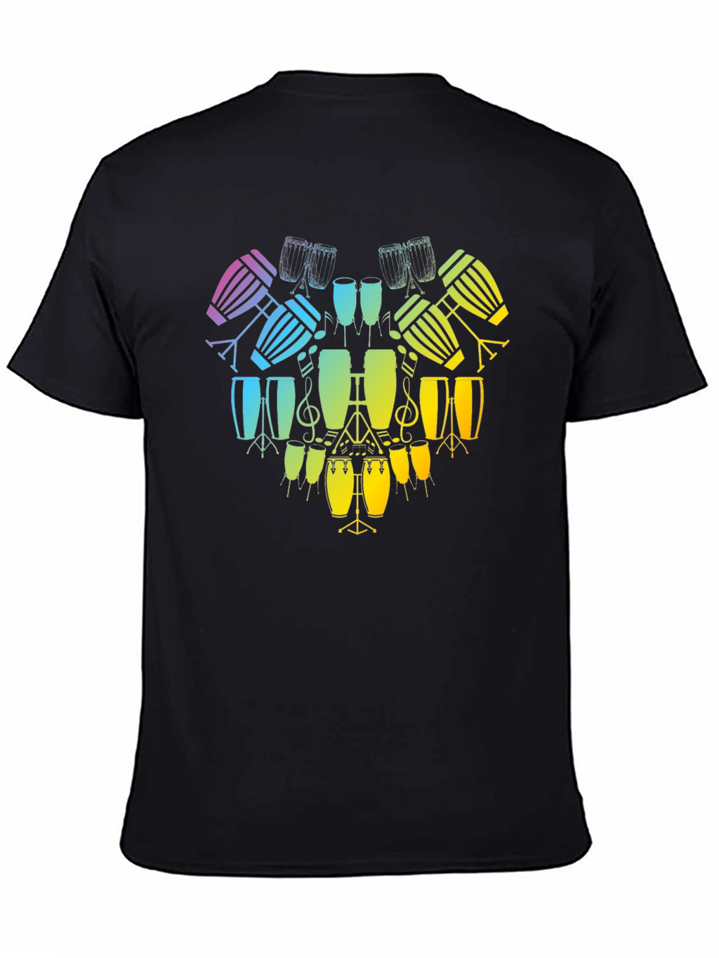 Rainbow Drum Heart T-Shirt