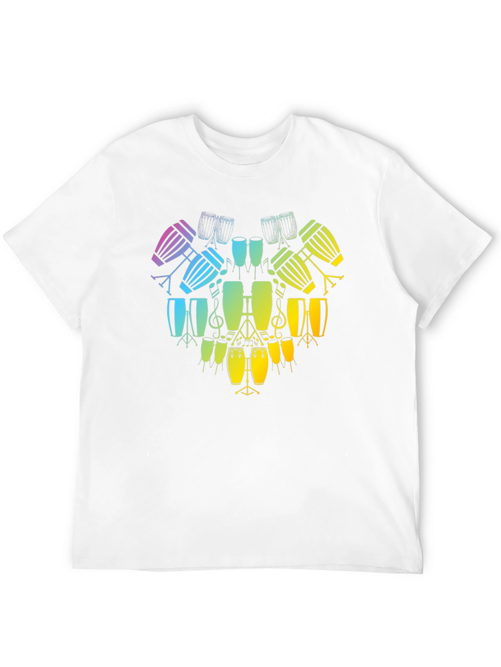 Rainbow Drum Heart T-Shirt