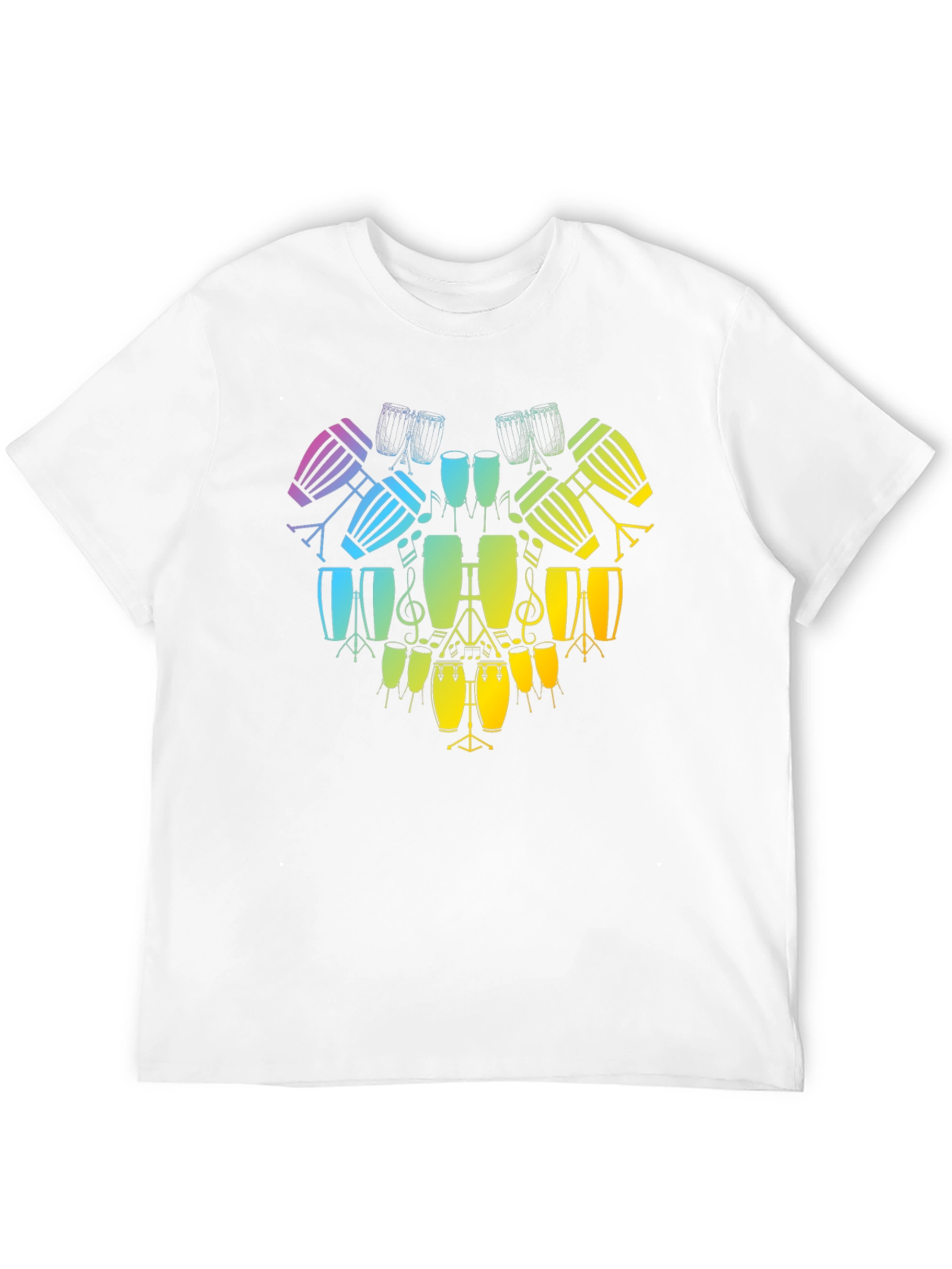 Rainbow Drum Heart T-Shirt