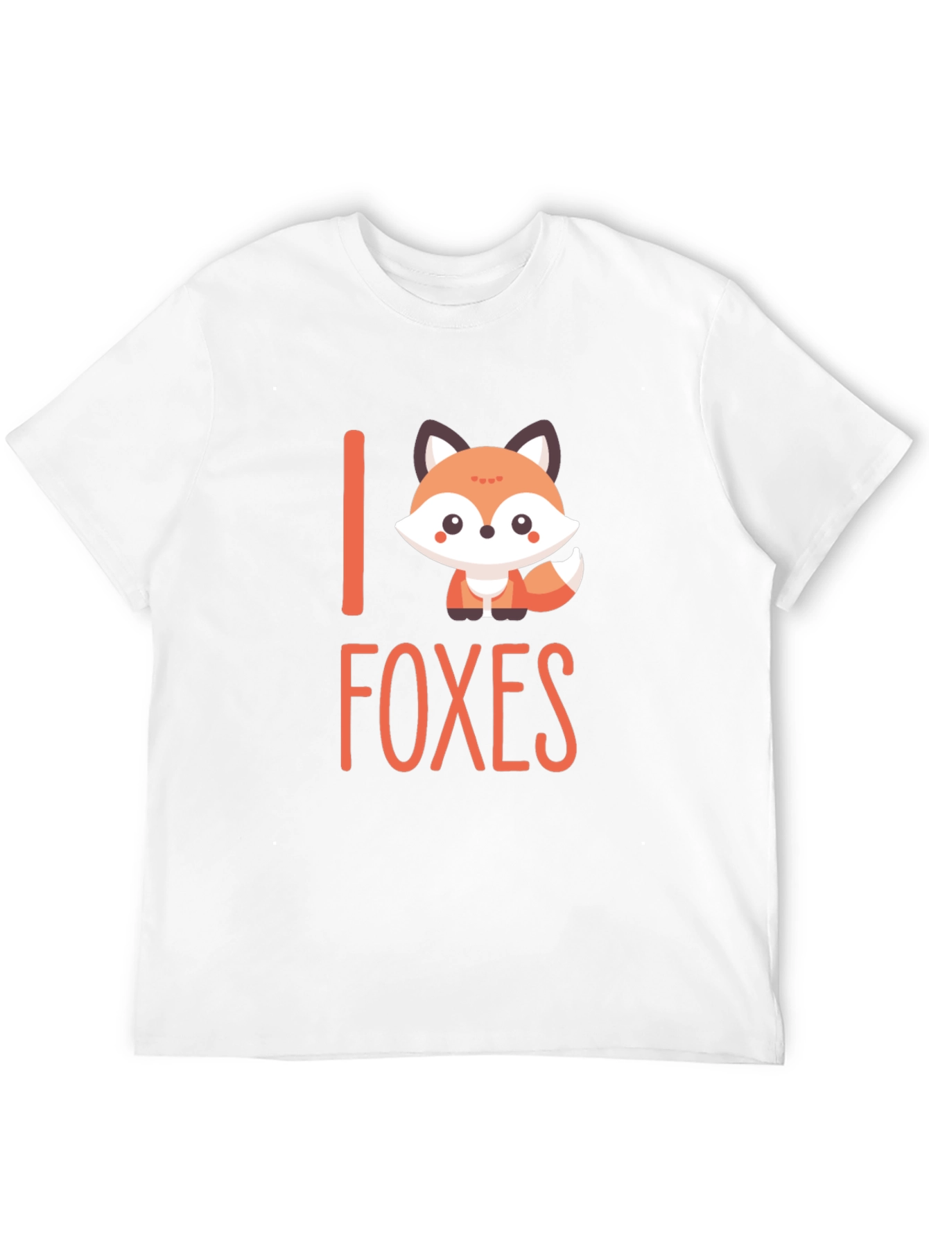 Cute Fox Graphic T-Shirt - I Love Foxes Tee