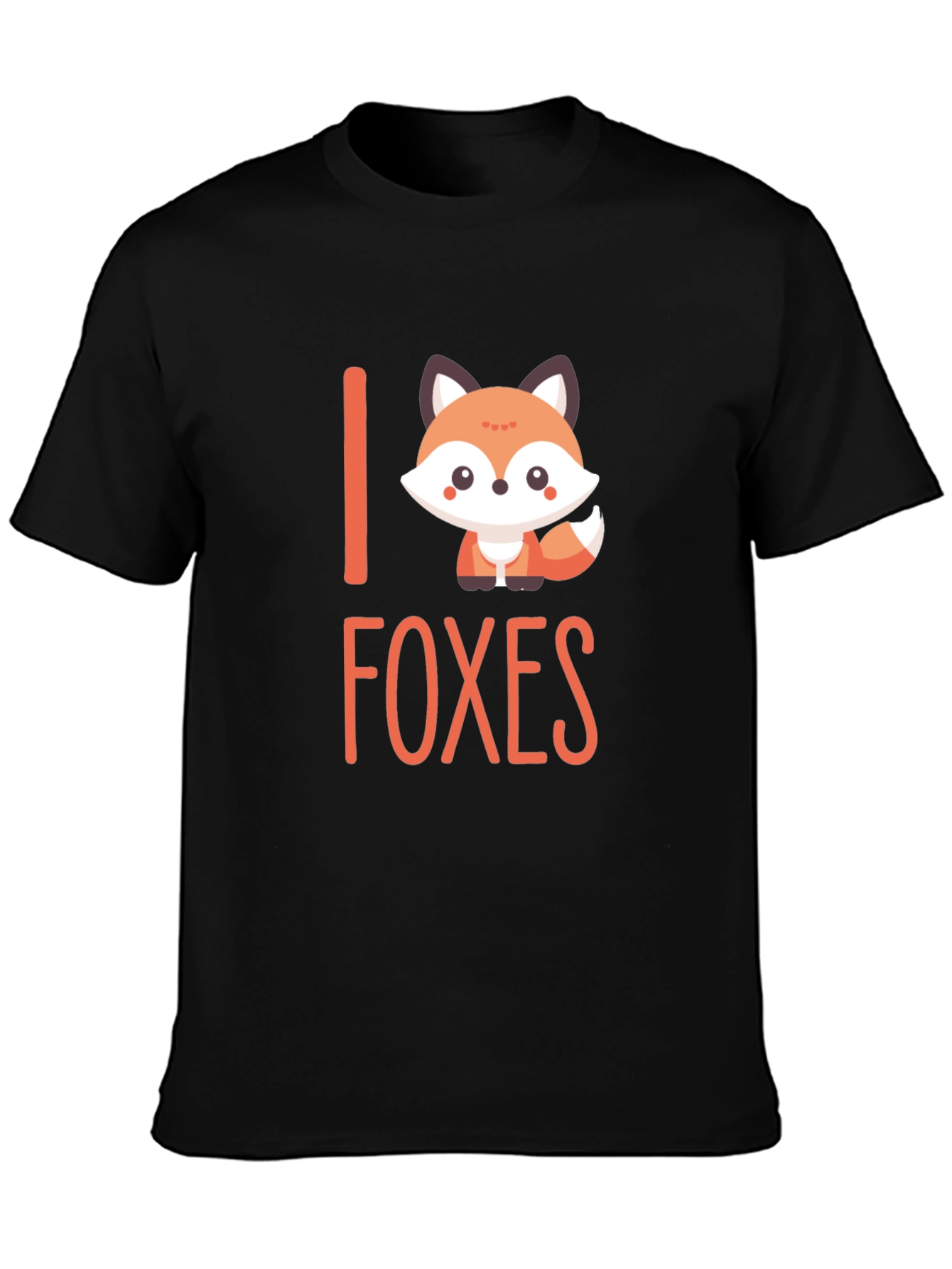 Cute Fox Graphic T-Shirt - I Love Foxes Tee