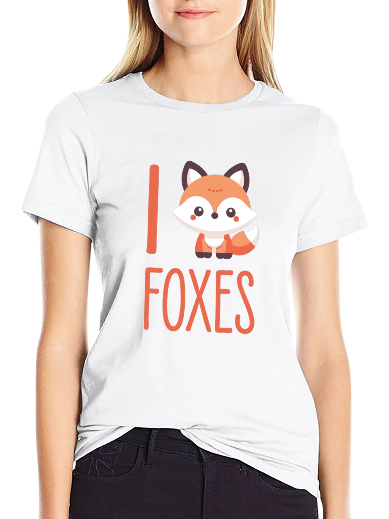Cute Fox Graphic T-Shirt - I Love Foxes Tee