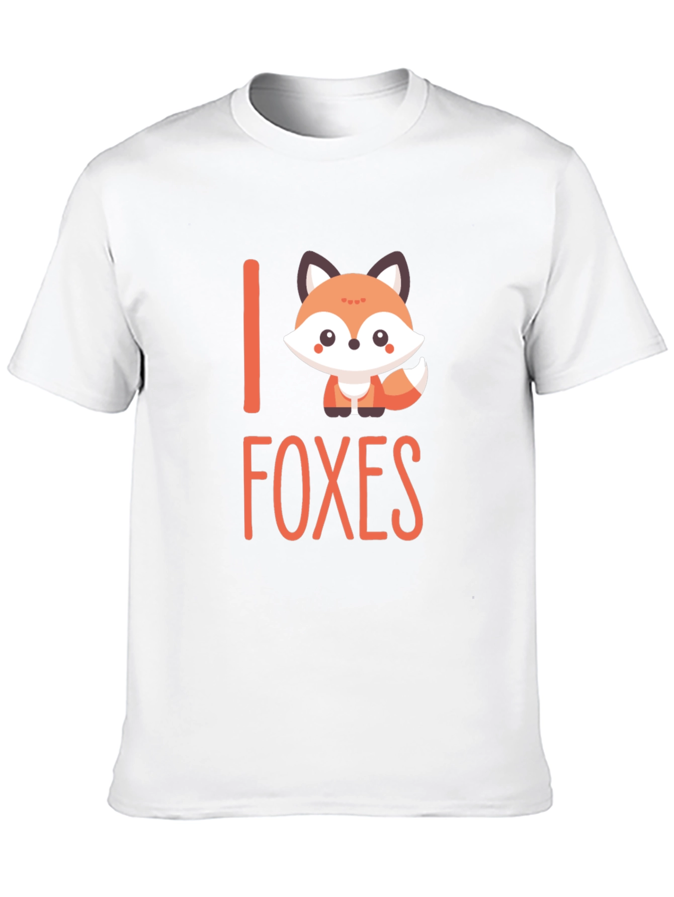 Cute Fox Graphic T-Shirt - I Love Foxes Tee
