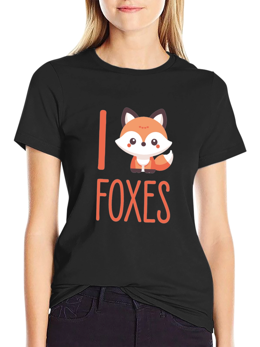 Cute Fox Graphic T-Shirt - I Love Foxes Tee