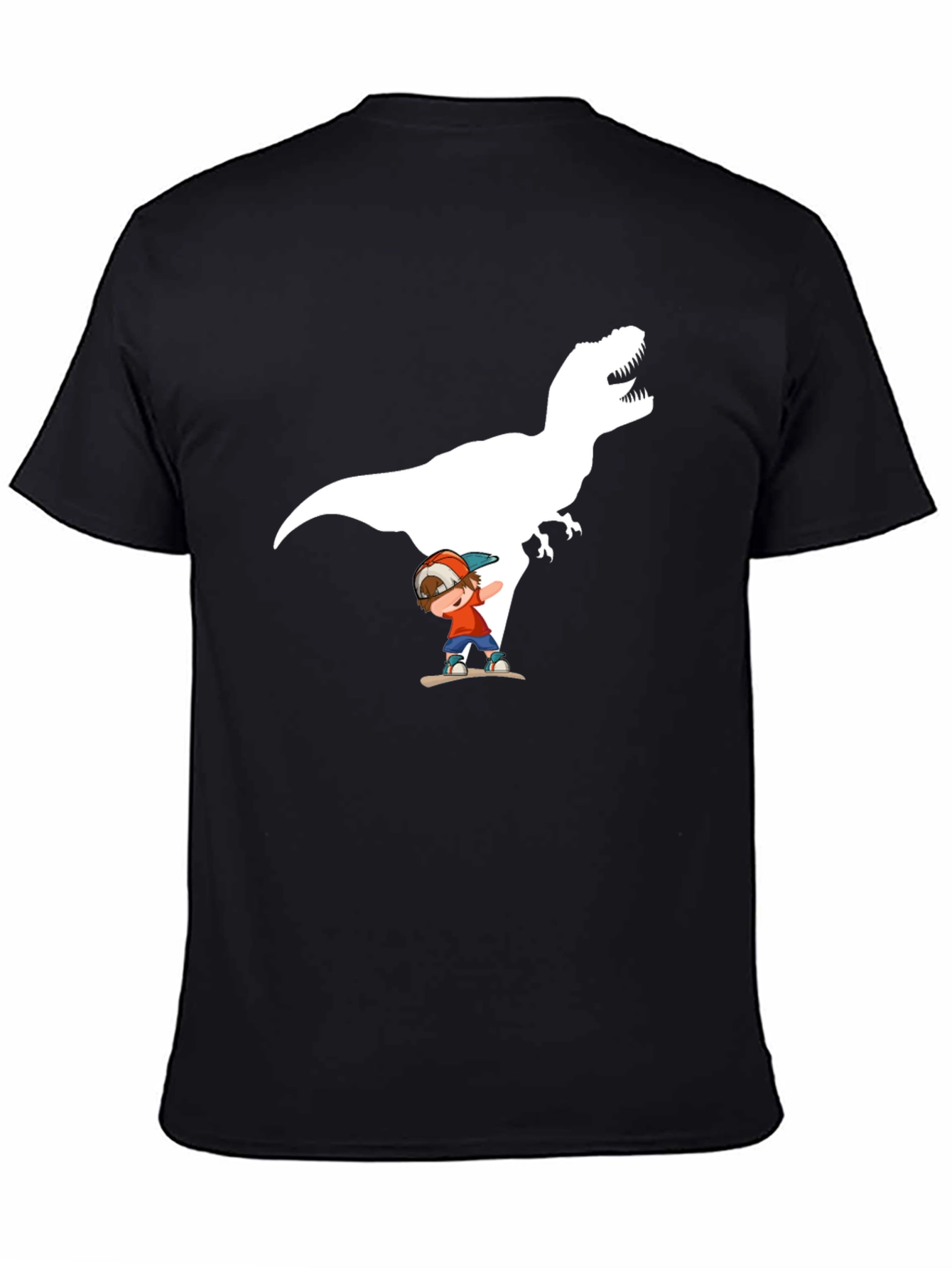 Dino Skater Black T-Shirt - Cool Graphic Tee