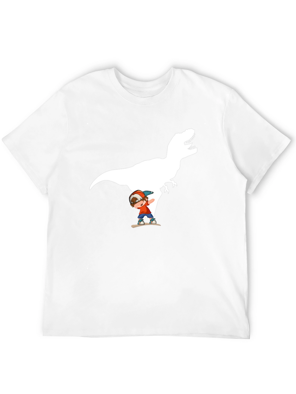 Dino Skater Black T-Shirt - Cool Graphic Tee
