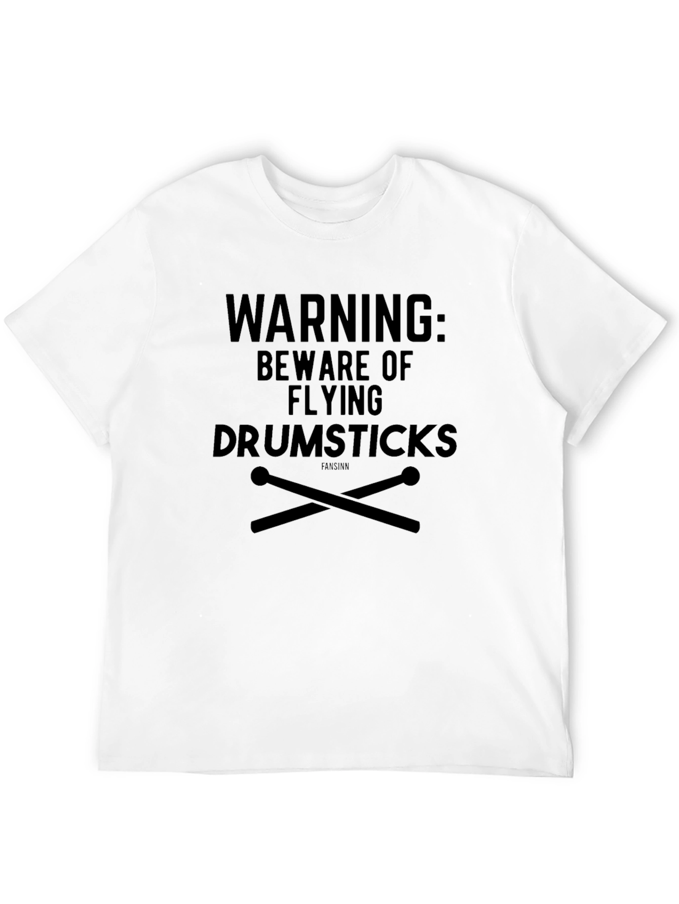 Warning Flying Drumsticks Graphic Tee