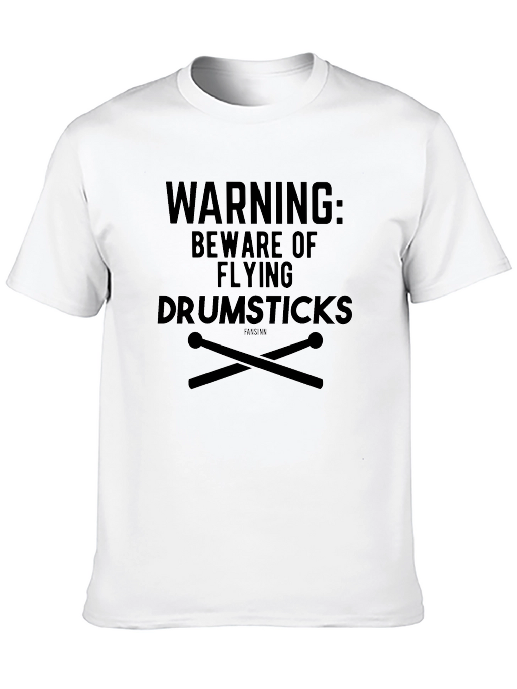 Warning Flying Drumsticks Graphic Tee