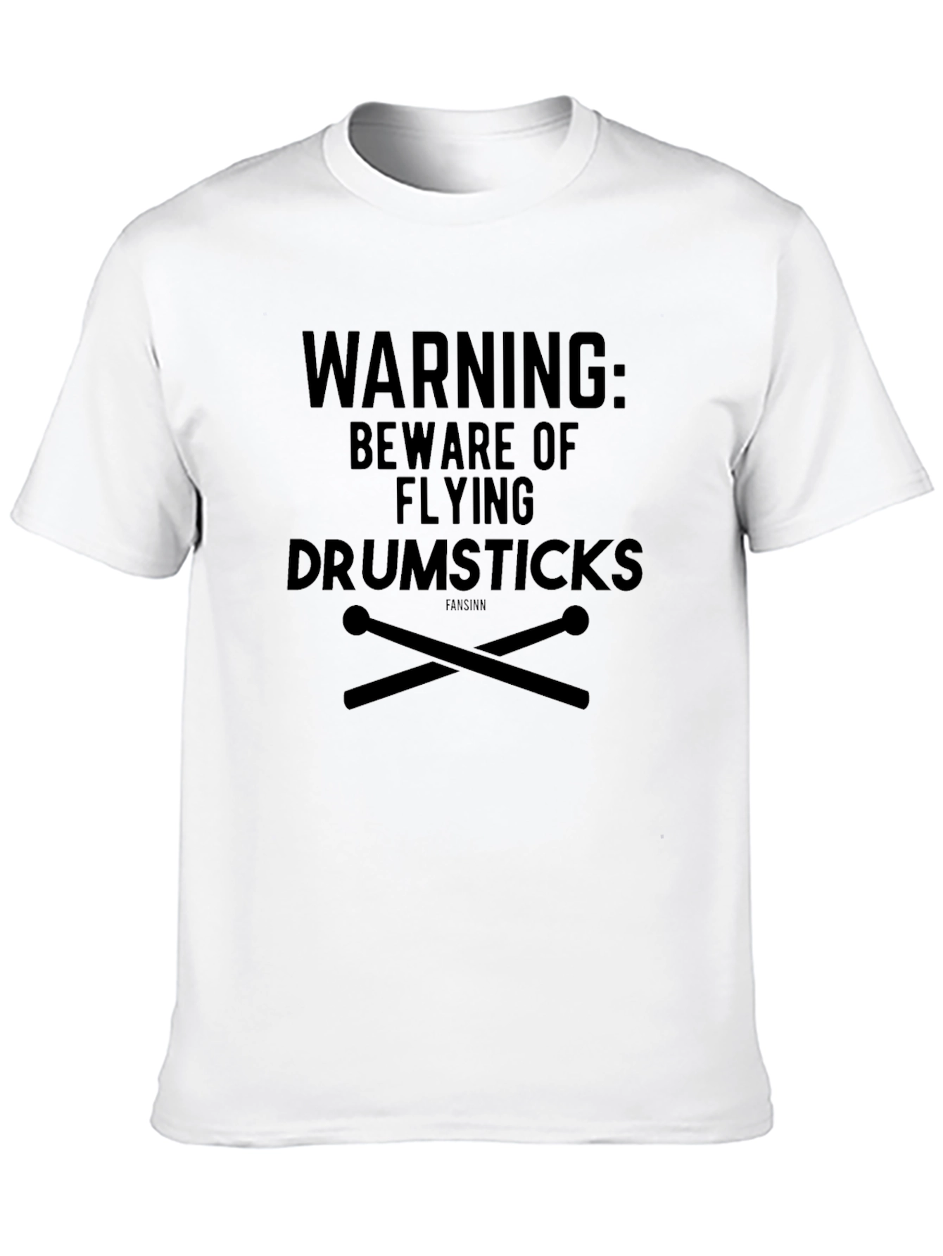 Warning Flying Drumsticks Graphic Tee