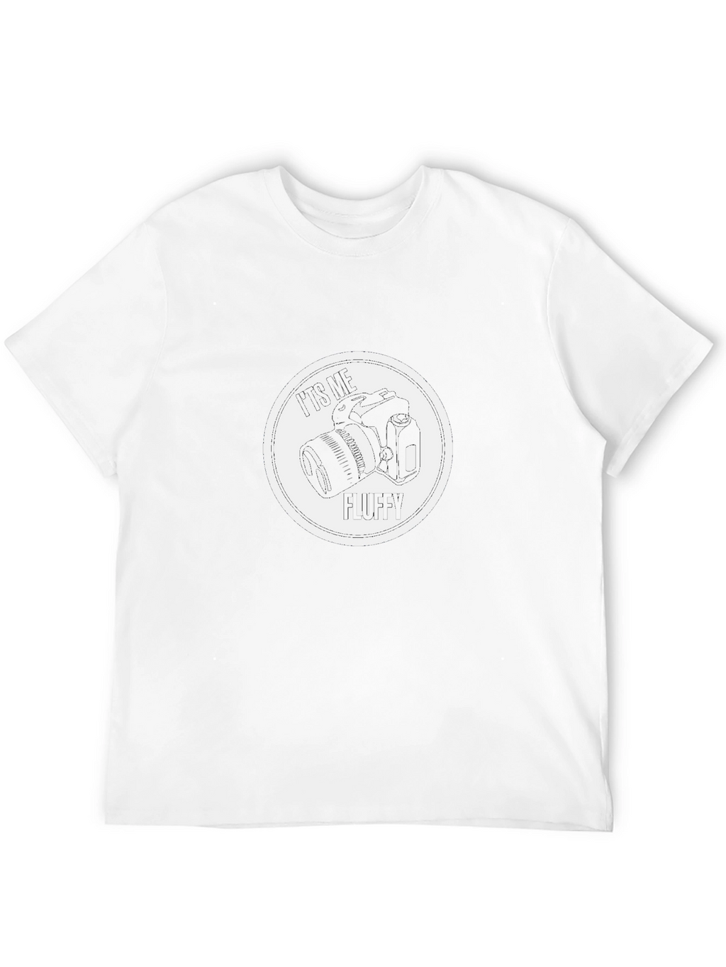 Its Me Fluffy Camera Black T-Shirt