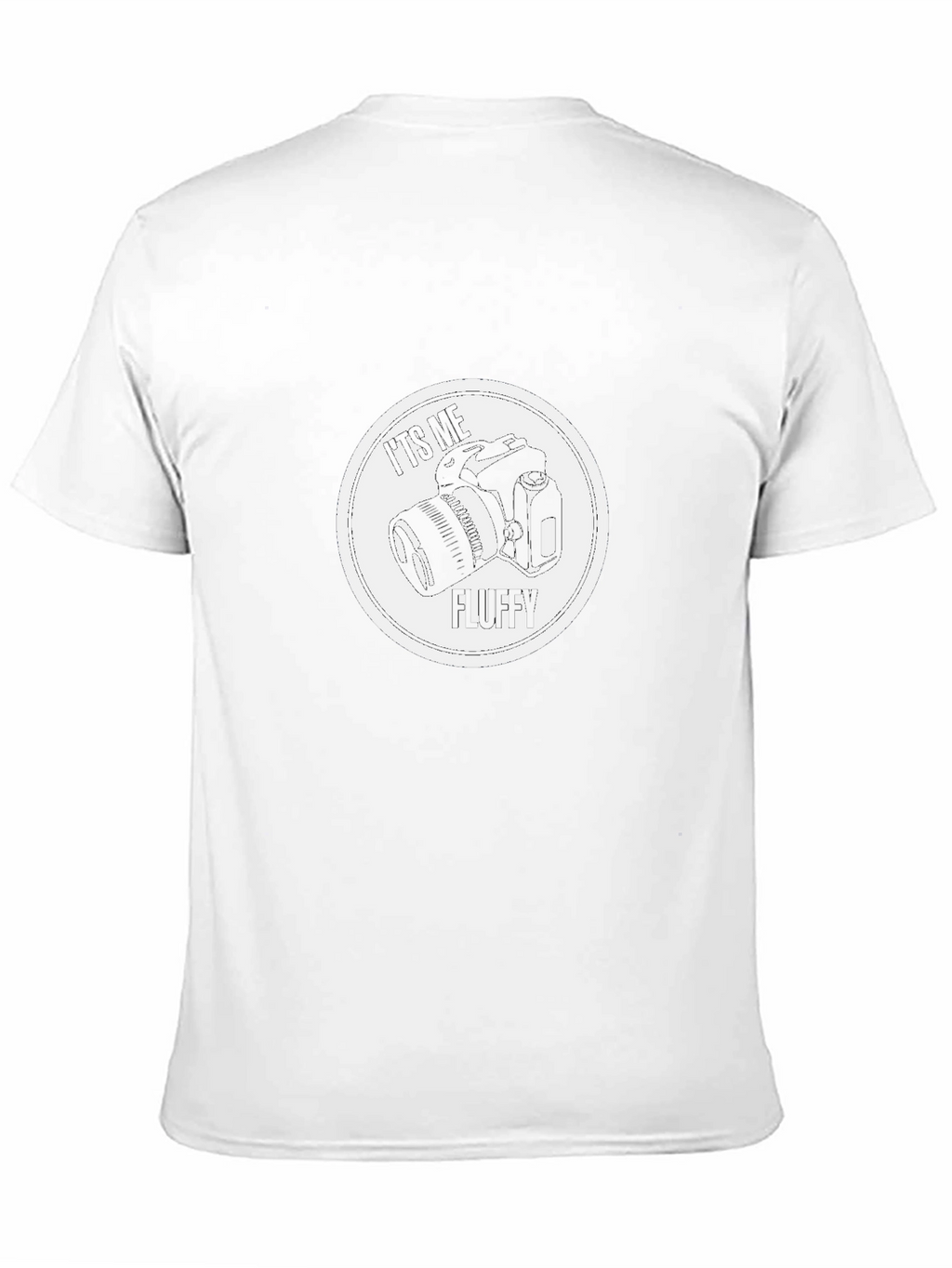 Its Me Fluffy Camera Black T-Shirt