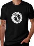 Its Me Fluffy Camera Black T-Shirt