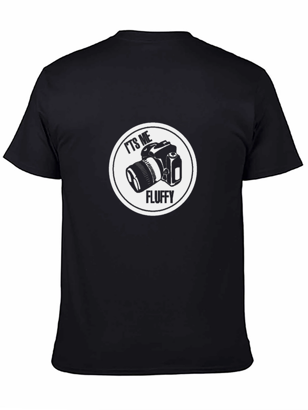 Its Me Fluffy Camera Black T-Shirt