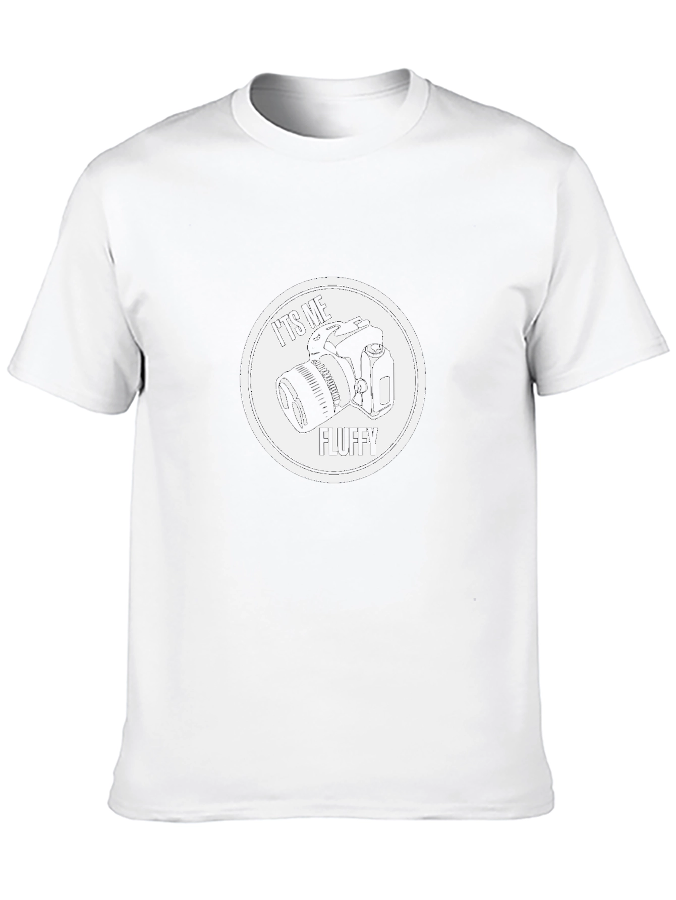 Its Me Fluffy Camera Black T-Shirt