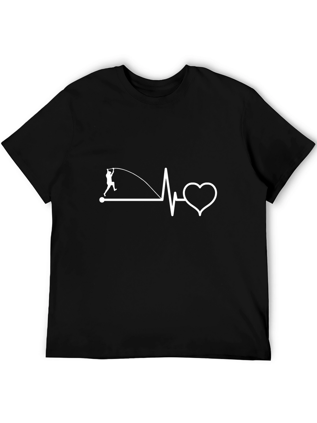 Pole Vault Heartbeat T-Shirt - Athlete Lover