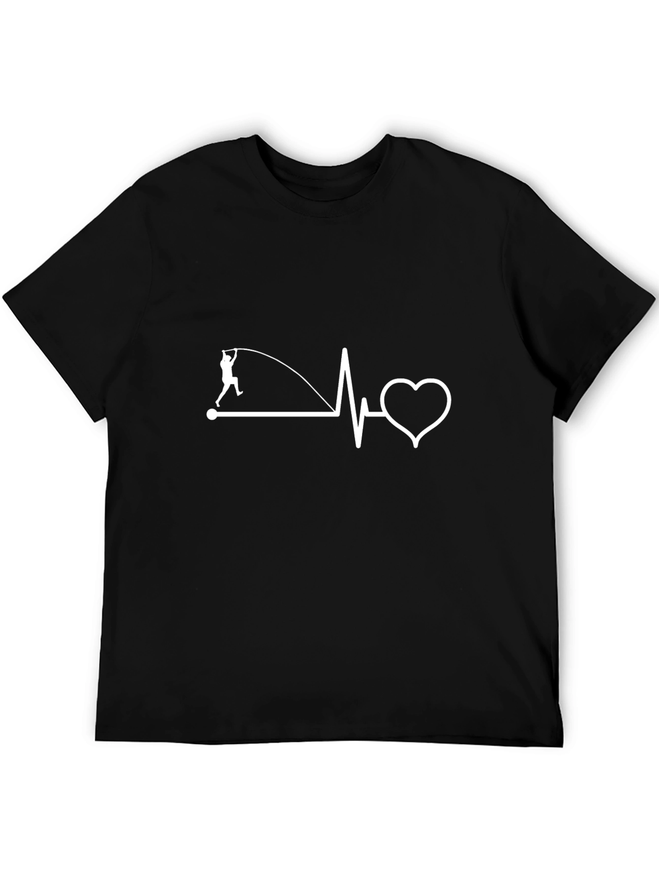 Pole Vault Heartbeat T-Shirt - Athlete Lover