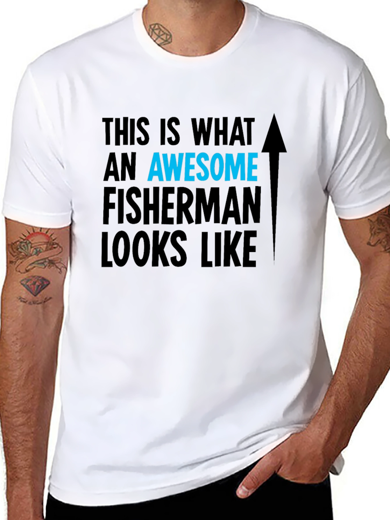 Awesome Fisherman Graphic T-Shirt
