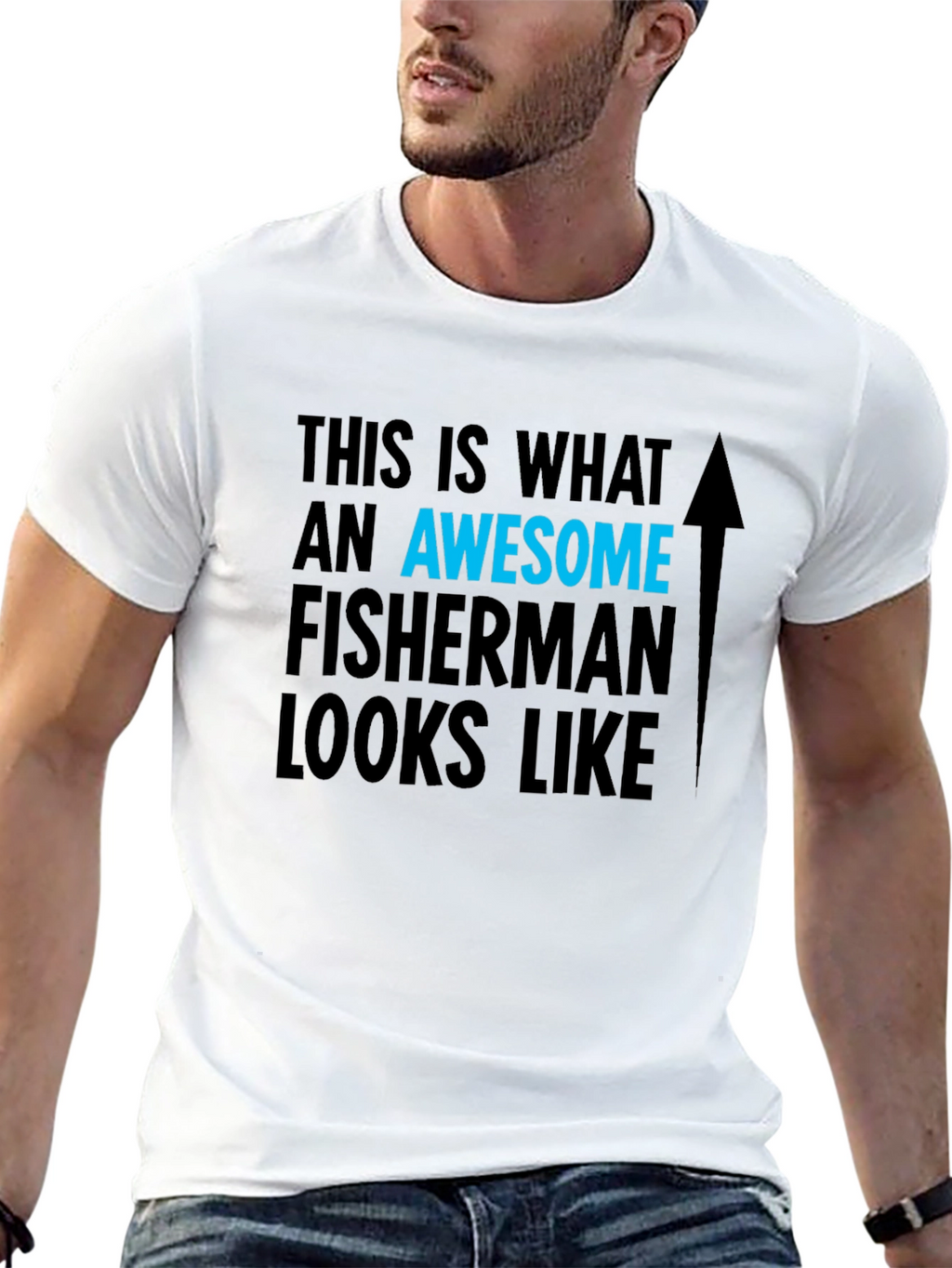 Awesome Fisherman Graphic T-Shirt