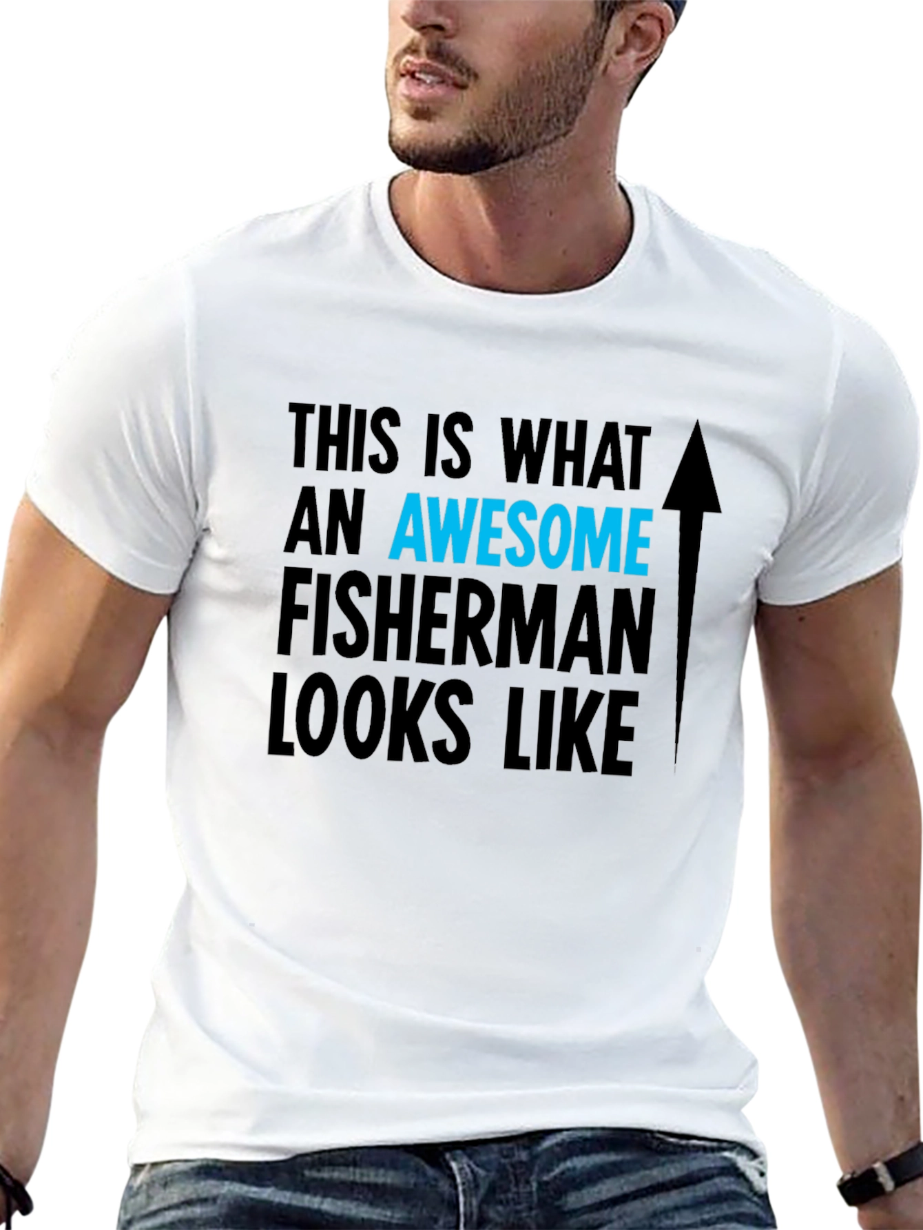 Awesome Fisherman Graphic T-Shirt