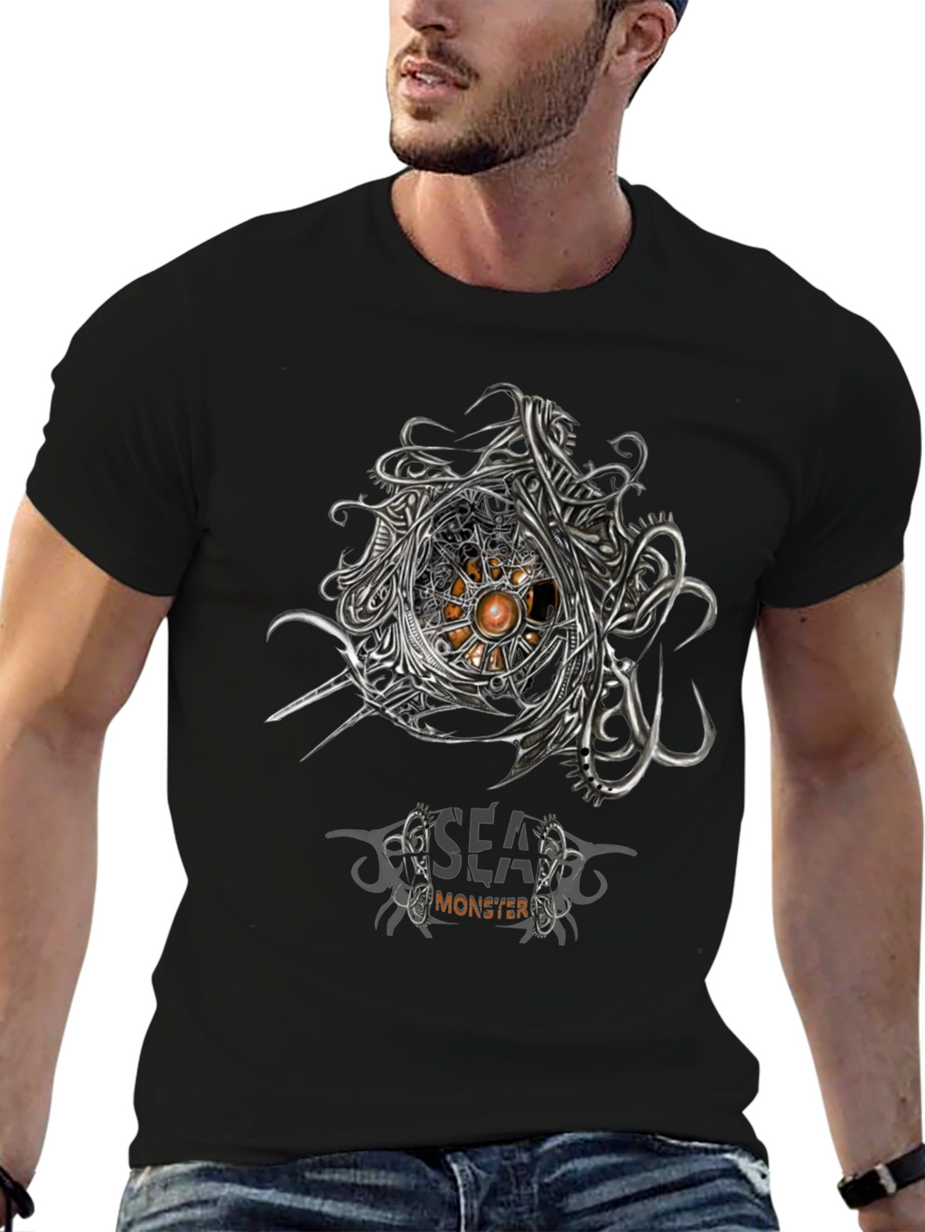 Sea Monster Graphic T-Shirt: Unique Design