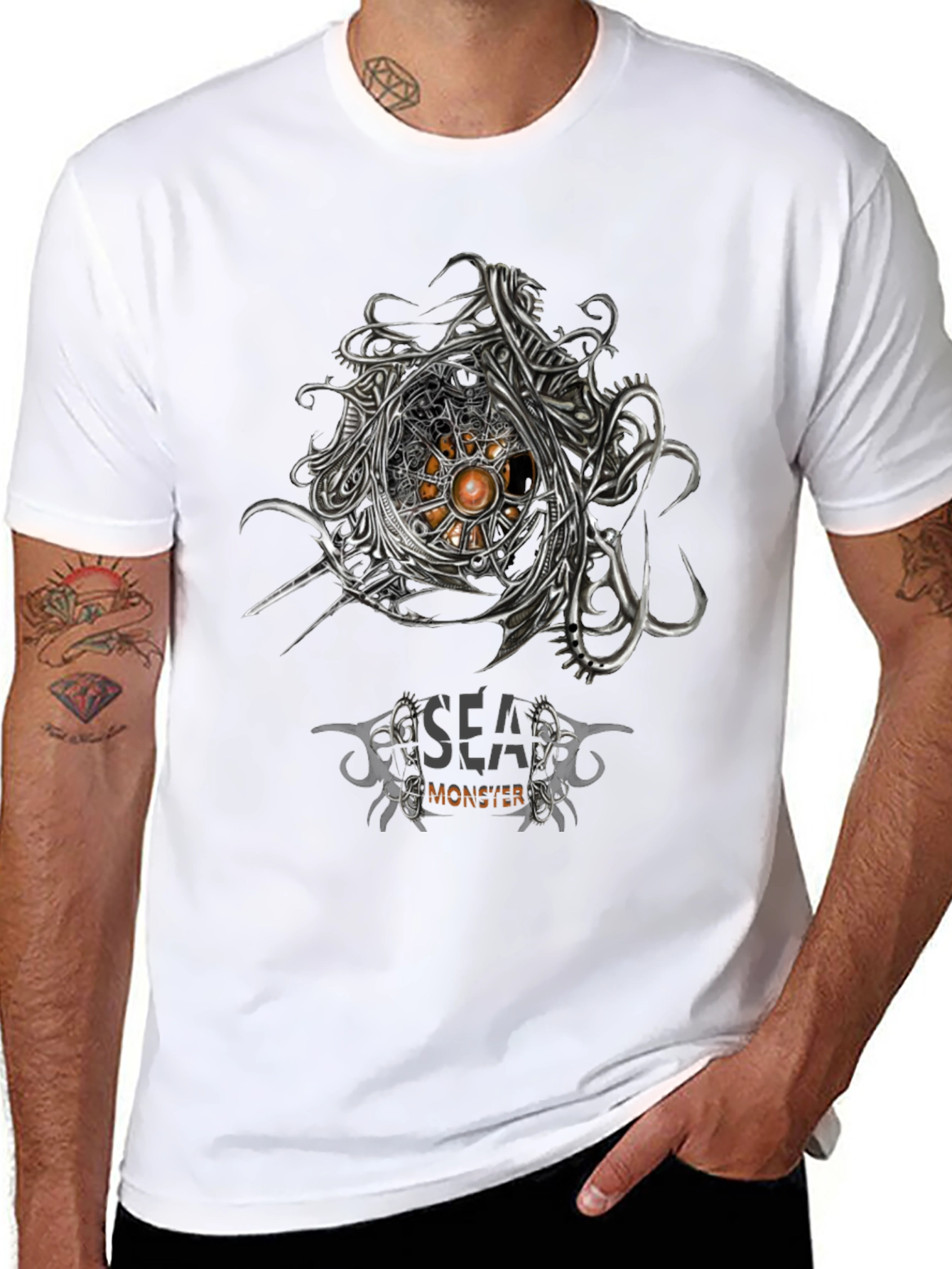 Sea Monster Graphic T-Shirt: Unique Design