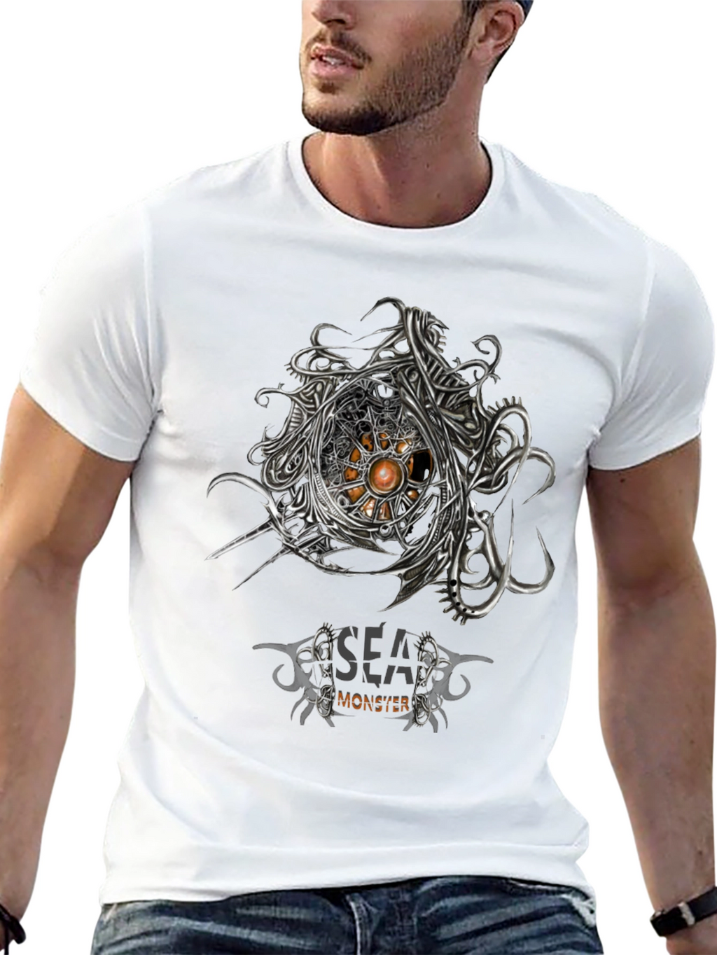 Sea Monster Graphic T-Shirt: Unique Design