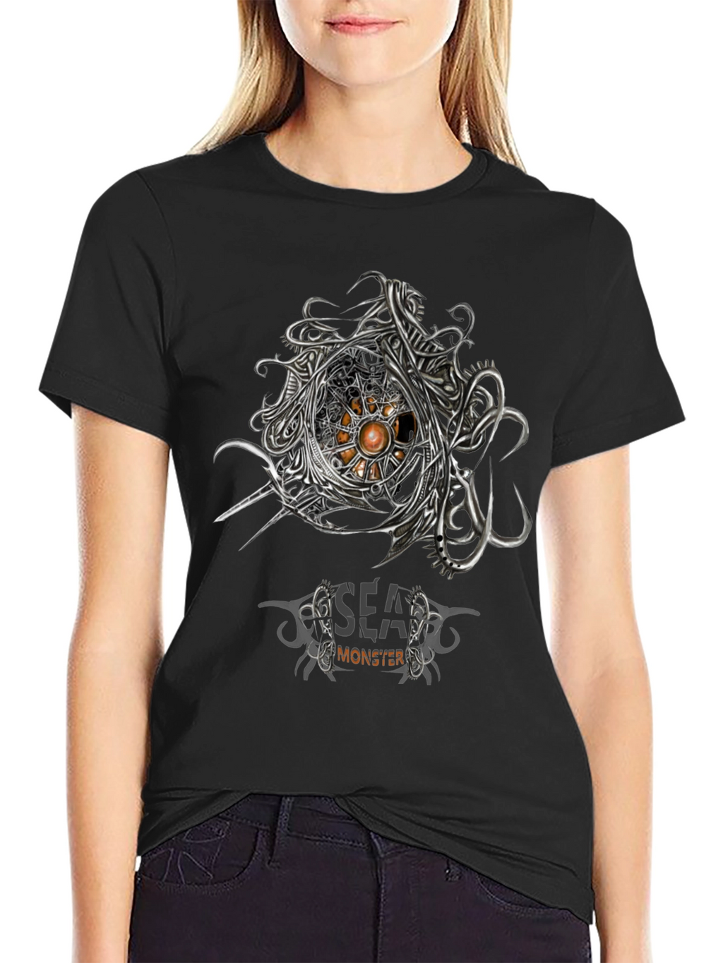 Sea Monster Graphic T-Shirt: Unique Design