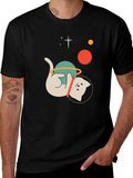 Astronaut Cat Graphic T-Shirt
