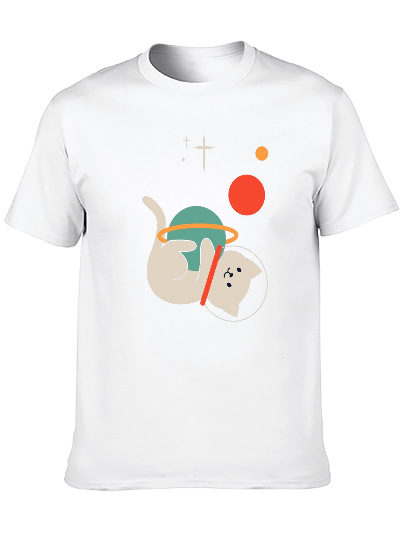 Astronaut Cat Graphic T-Shirt