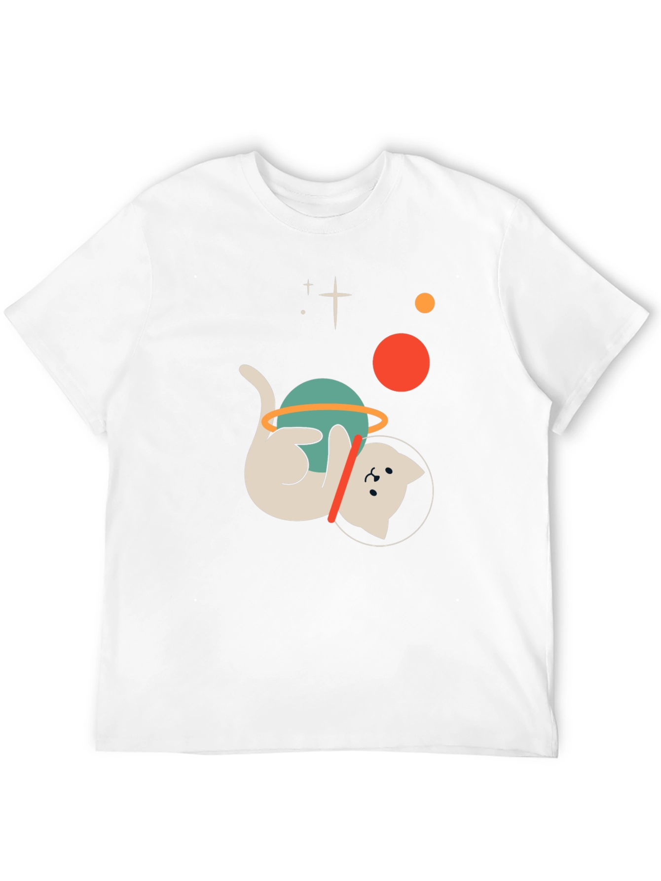 Astronaut Cat Graphic T-Shirt