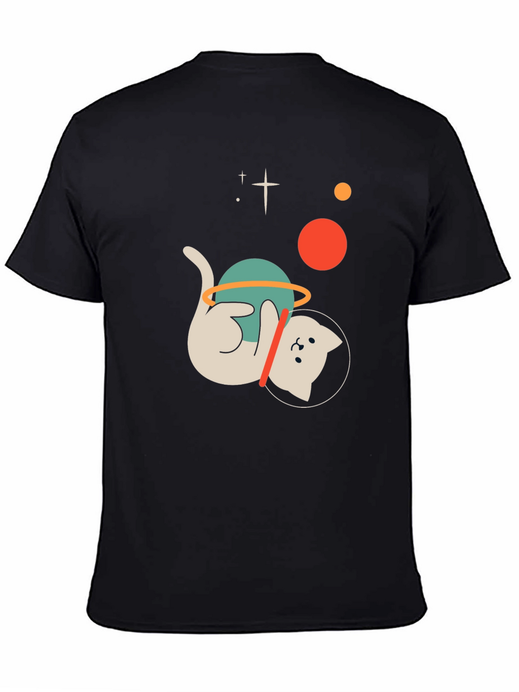 Astronaut Cat Graphic T-Shirt