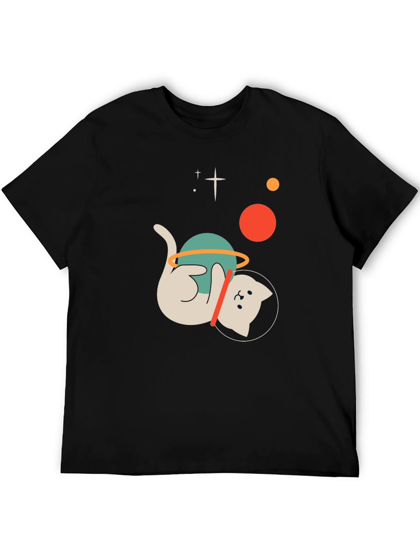 Astronaut Cat Graphic T-Shirt