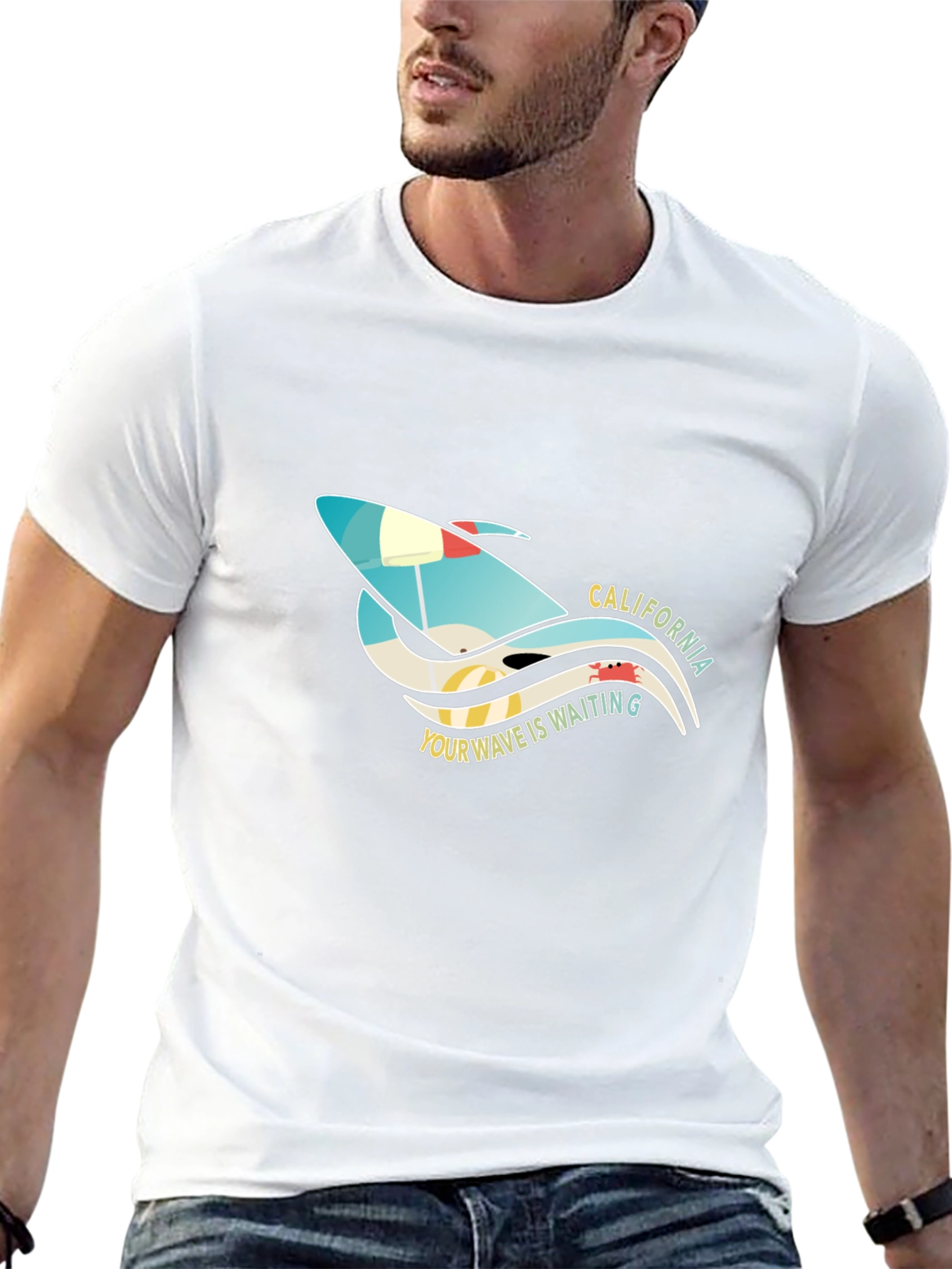 California Surf T-Shirt - Your Wave is Waiting