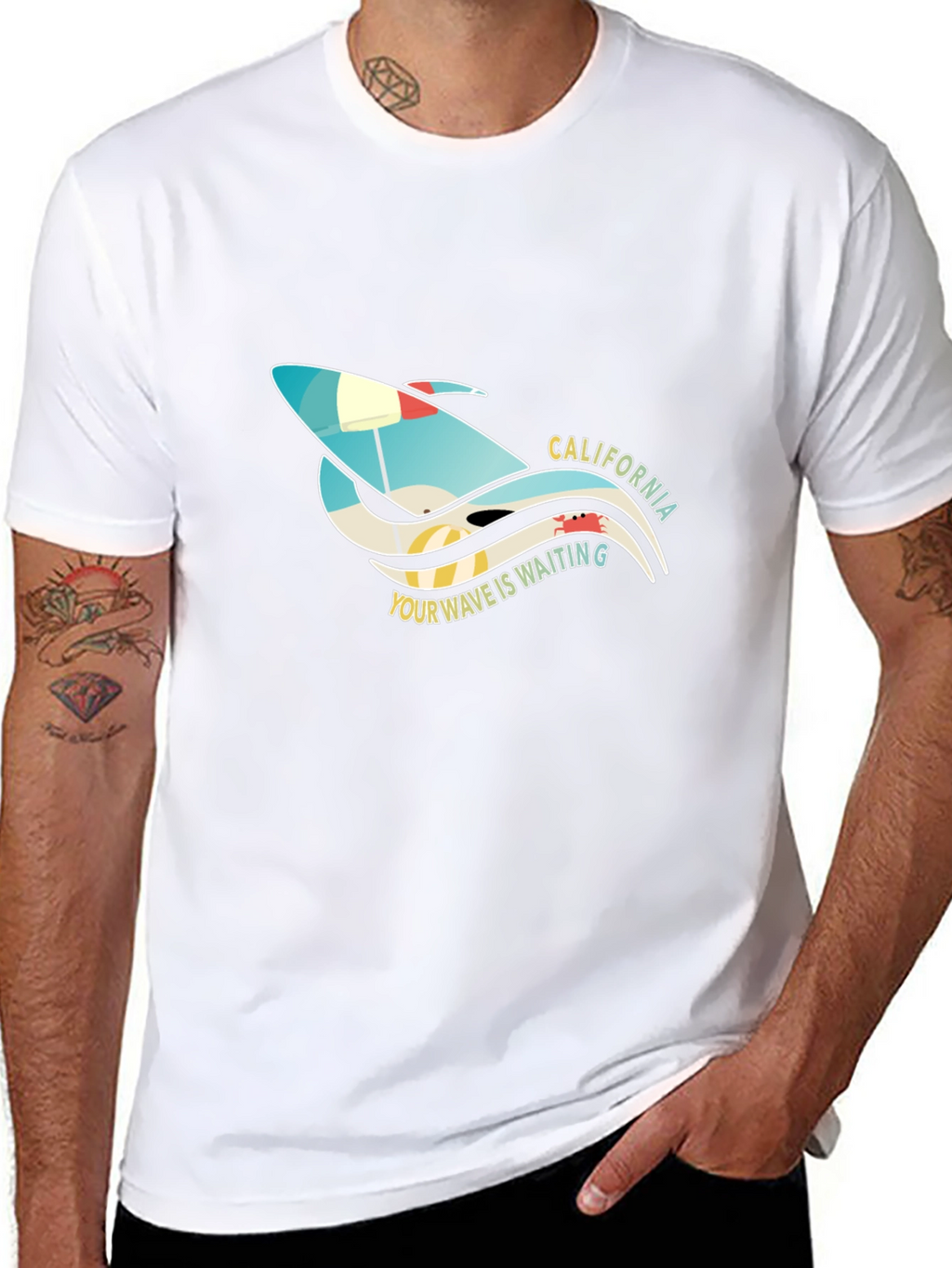 California Surf T-Shirt - Your Wave is Waiting