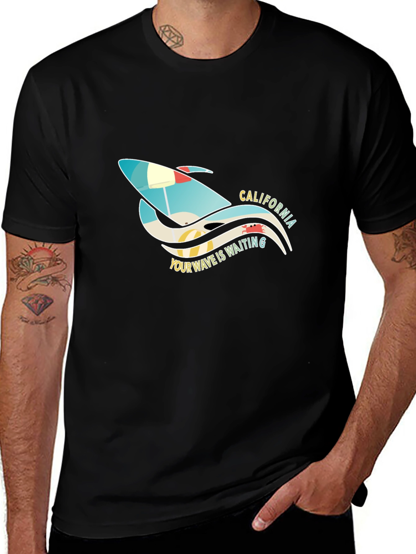 California Surf T-Shirt - Your Wave is Waiting